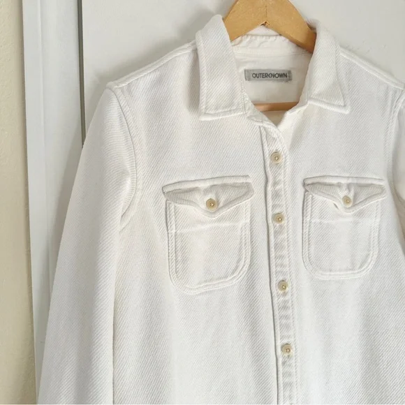 Outerknown Blanket Shirt, White, XS/Small - Picture 2 of 14